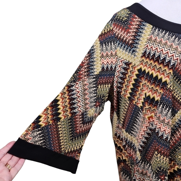 Tiana B. DRESS Multicolor Tribal Aztec Shift Plus Size, Sz 20 - Picture 4 of 8